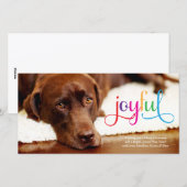 311 Kleurrijke Vrolijke Pet Christmas Kaart (Voorkant / Achterkant)