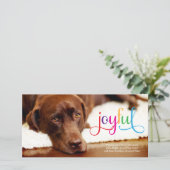 311 Kleurrijke Vrolijke Pet Christmas Kaart (Staand voorkant)