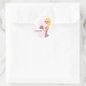 311 Koffie Cutie Blondine Wavy Sticker (Tas)