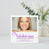 311 Koninklijk Paars Afstuderen van Valedictorian Aankondiging (Staand voorkant)