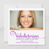 311 Koninklijk Paars Afstuderen van Valedictorian Aankondiging (Voorkant)
