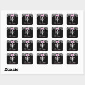311 La Femme Cakes Black Vierkante Sticker (Vel)