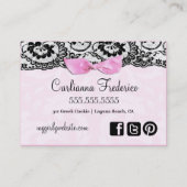 311 La femme Cakes roze Visitekaartje (Achterkant)