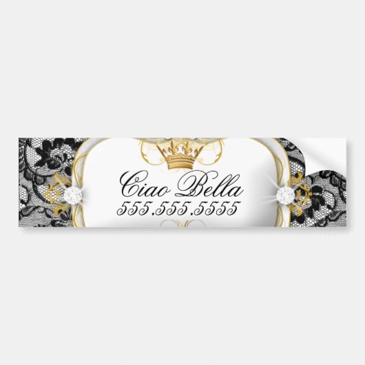 311 Lace De Luxe Ciao Bella Metaal Bumpersticker (Voorkant)