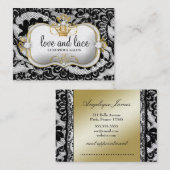 311 Lace de Luxe Ciao Bella Metallic Gold Appoint Afsprakenkaartje (Voorkant / Achterkant)