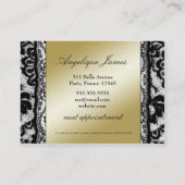 311 Lace de Luxe Ciao Bella Metallic Gold Appoint Afsprakenkaartje (Achterkant)