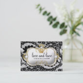 311 Lace de Luxe Ciao Bella Metallic Gold Visitekaartje (Staand voorkant)