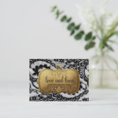 311-Lace de Luxe - Lavish Gold Bord Visitekaartje (Staand voorkant)