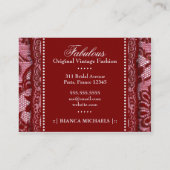311 Lace de Luxe Rouge Visitekaartje (Achterkant)