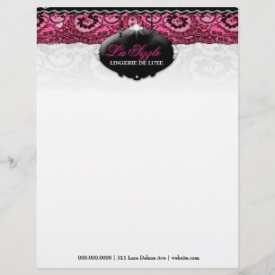 311-Lace de Luxe - Roze diamanten Briefhoofd