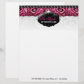 311-Lace de Luxe - Roze diamanten Briefhoofd (Voorkant / Achterkant)