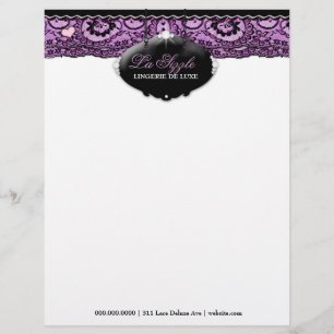 311-Lace de Luxe - Violet Gepersonaliseerd Briefhoofd