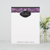 311-Lace de Luxe - Violet Gepersonaliseerd Briefhoofd (Staand voorkant)