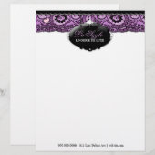 311-Lace de Luxe - Violet Gepersonaliseerd Briefhoofd (Voorkant / Achterkant)