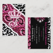 311-Lacy Leopard & Tiara Visitekaartje (Voorkant / Achterkant)