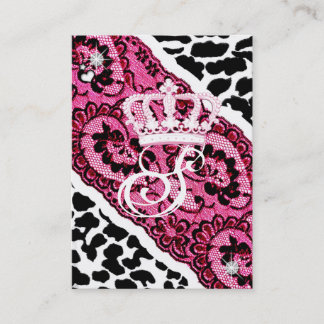 311-Lacy Leopard & Tiara Visitekaartje