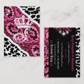 311-Lacy Leopard & Tiara Visitekaartje (Voorkant / Achterkant)