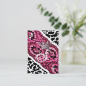311-Lacy Leopard & Tiara Visitekaartje (Staand voorkant)