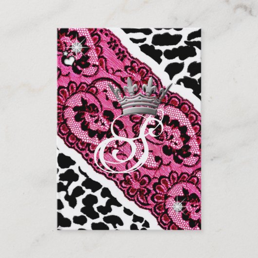 311-Lacy Leopard & Tiara Visitekaartje (Voorkant)