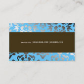 311 Ladonna Damask Blauwgroen Metallic Visitekaartje (Achterkant)