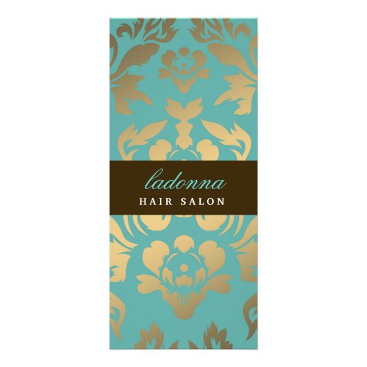 311 Ladonna Damask Brown Topaz Reclamekaart (Voorkant)