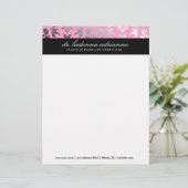 311 Ladonna Damask Pink Gepersonaliseerd Briefhoofd (Staand voorkant)