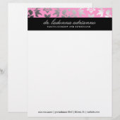 311 Ladonna Damask Pink Gepersonaliseerd Briefhoofd (Voorkant / Achterkant)