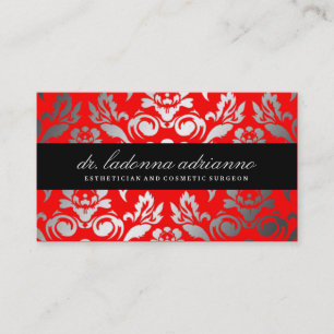 311 Ladonna Damask Rouge Visitekaartje