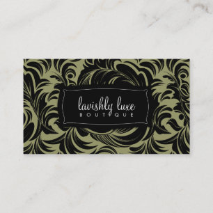311 Lainey Black & Sage-Visitekaartje met Lavishly Visitekaartje