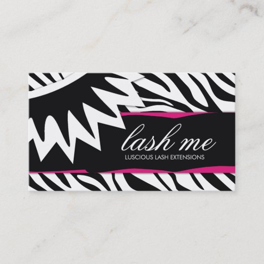 311 Lash Me Zebra Stripes Visitekaartje (Voorkant)