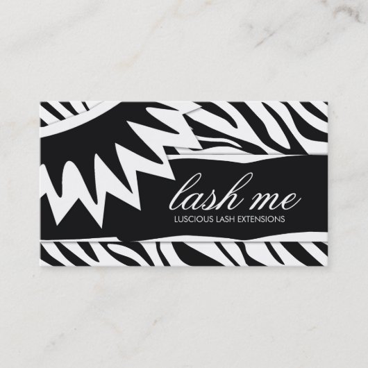 311-Lash me | Zebrastropen Visitekaartje (Voorkant)