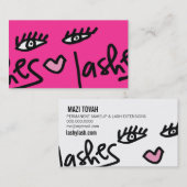 311 Lash Service  Hot Pink Visitekaartje (Voorkant / Achterkant)