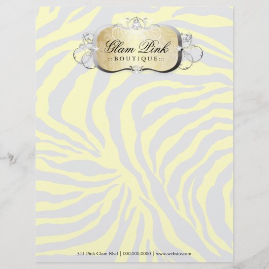 311 Lavish Buttercrème Platter Silver Letterhead Custom Briefhoofd (Voorkant)