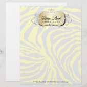 311 Lavish Buttercrème Platter Silver Letterhead Custom Briefhoofd (Voorkant / Achterkant)