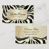 311 Lavish Buttercrème Zebra Visitekaartje (Voorkant / Achterkant)