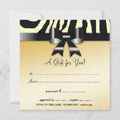 311 Lavish Butterroom Zebra Cadeaubon (Achterkant)