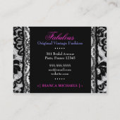 311 Lavish Hot Pink Iris Platter & kant Visitekaartje (Achterkant)