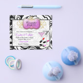 311-Lavish Paarse Bord Cosmetic Party Flyer (Enkel)