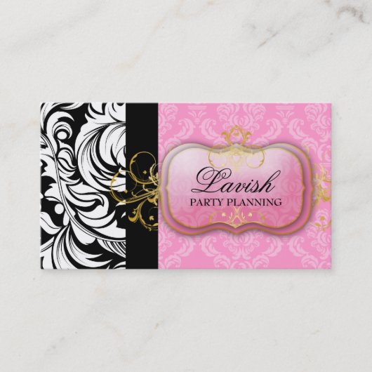 311 Lavish Pink Bord Visitekaartje (Voorkant)