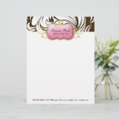 311 Lavish Pink Brown - Letterhead Persoonlijk Briefhoofd (Staand voorkant)