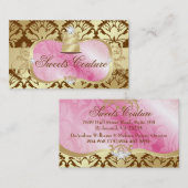 311 Lavish Pink Platter & Golden Cake Shimmer Visitekaartje (Voorkant / Achterkant)