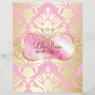 311 Lavish Pink Platter Golden Damask Flyer