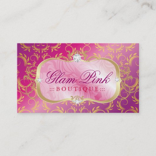 311 Lavish Pink Platter Golden Divine Pout Visitekaartje (Voorkant)