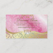 311 Lavish Pink Platter Shimmer Tiara Visitekaartje (Achterkant)