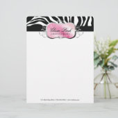 311 Lavish Pink Platter | Zebra Briefhoofd (Staand voorkant)