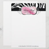 311 Lavish Pink Platter | Zebra Briefhoofd (Voorkant / Achterkant)