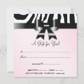 311 Lavish Pink Platter Zebra Cadeaubon (Achterkant)