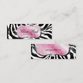 311 Lavish Pink Platter Zebra Hangtag Mini Visitekaartje (Voorkant / Achterkant)