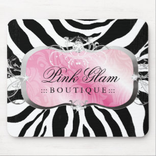 311 Lavish Pink Platter Zebra Mousepad Muismat