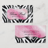 311 Lavish Pink Platter Zebra {Update} Visitekaartje (Voorkant / Achterkant)